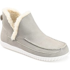 Journee Collection Women's Capreece Tru Comfort Foam Slipper, Gray Size 9.5