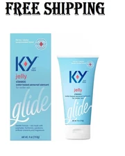 K-Y Jelly Personal Lubricant Water Based Lube for Wetter Sex 4 oz NEW