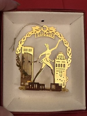 Tulsa 24K Gold Plated Christmas Ornament