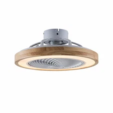 20" Modern Flush Mount Ceiling Fan Light LED Dimmable Chandelier Lamp W/ Remote