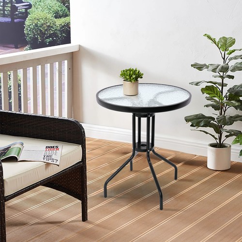 Patio Folding Table Round Outdoor Coffee Table Foldable Camping Side End Tableš„