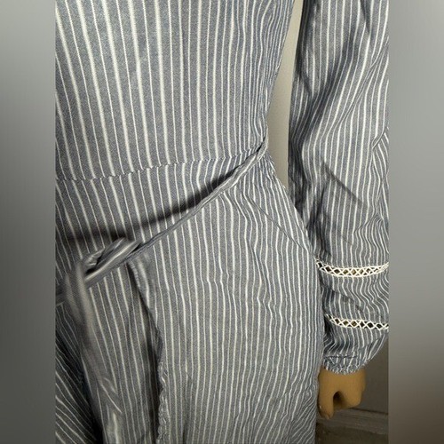 Vestido envolvente a rayas manga larga talla pequeña Hollister Co. para mujer nuevo con etiquetas - Imagen 4 de 14