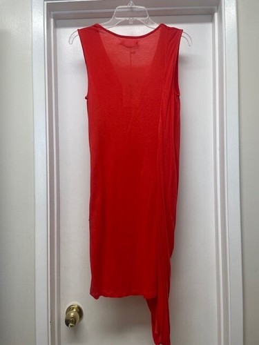 NWT Religion UK Coral Red Orange Draped Asymmetric Dress Sz Medium NEW - Picture 6 of 8