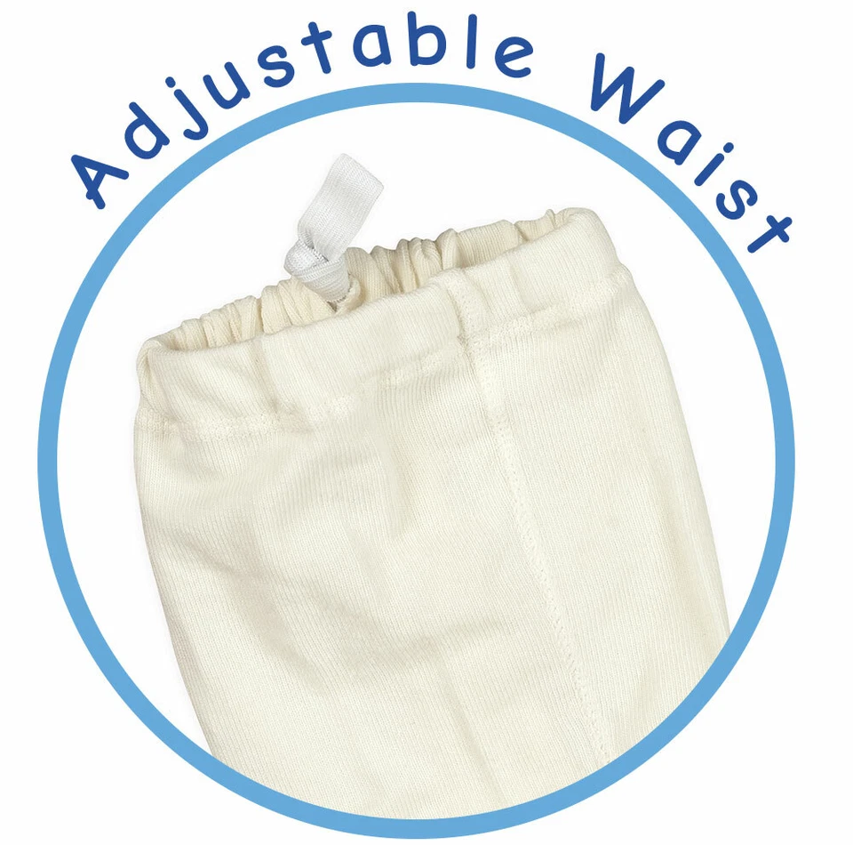 Jefferies Socks Girls School Seamless Organic Cotton Adjustable Waist Tights 2PK - Image 4 of 4