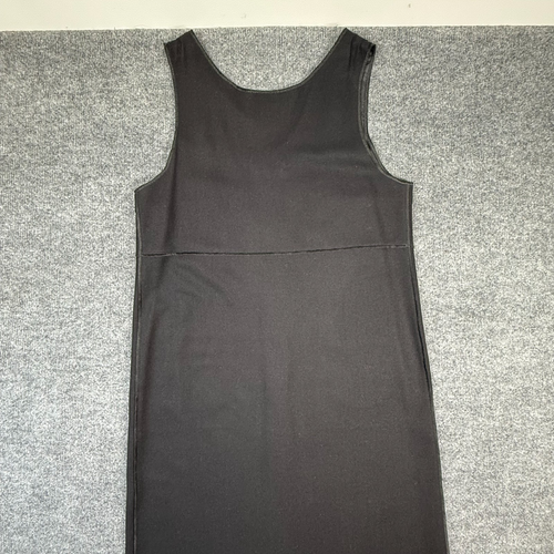 Herve Bernard Long Sleeveless Black Button Up Tunic Dress Virgin Wool Size 10 - Picture 8 of 14