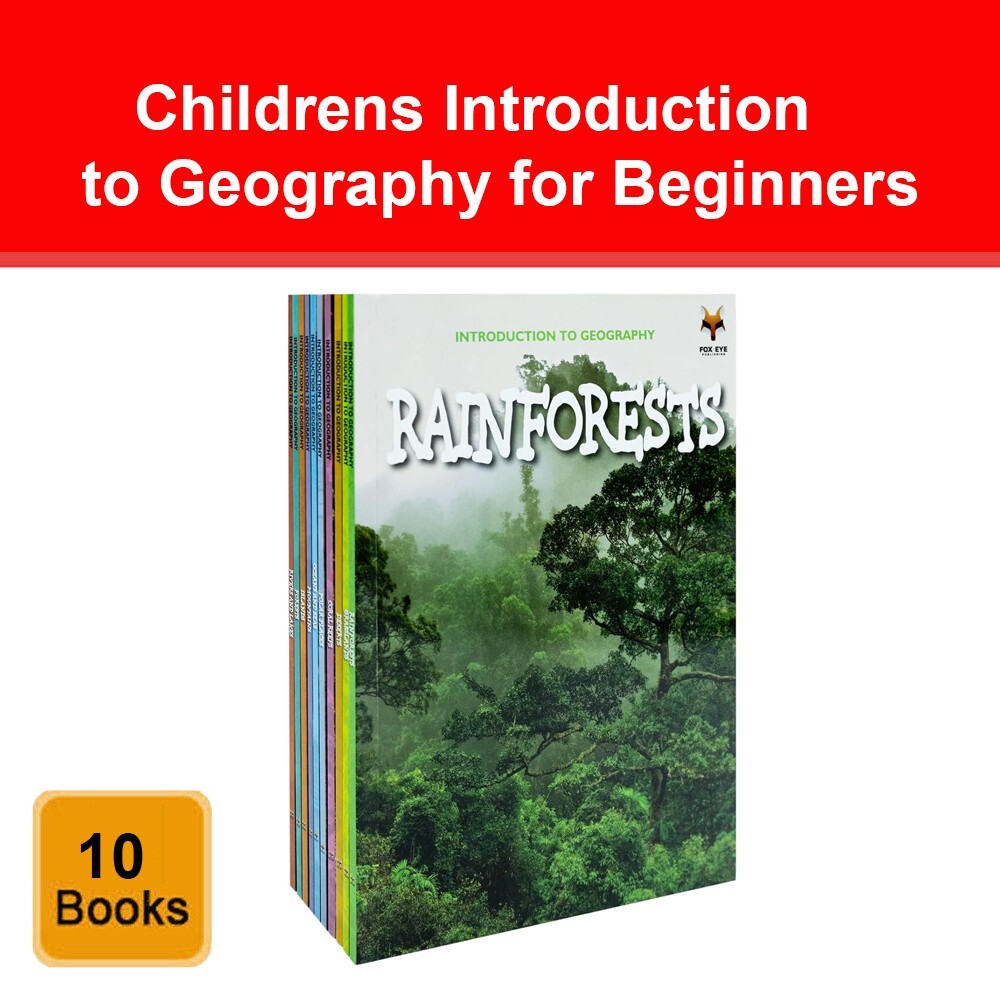 Childrens Introduction to Geography for Beginners 10 Books Collection Set Pack