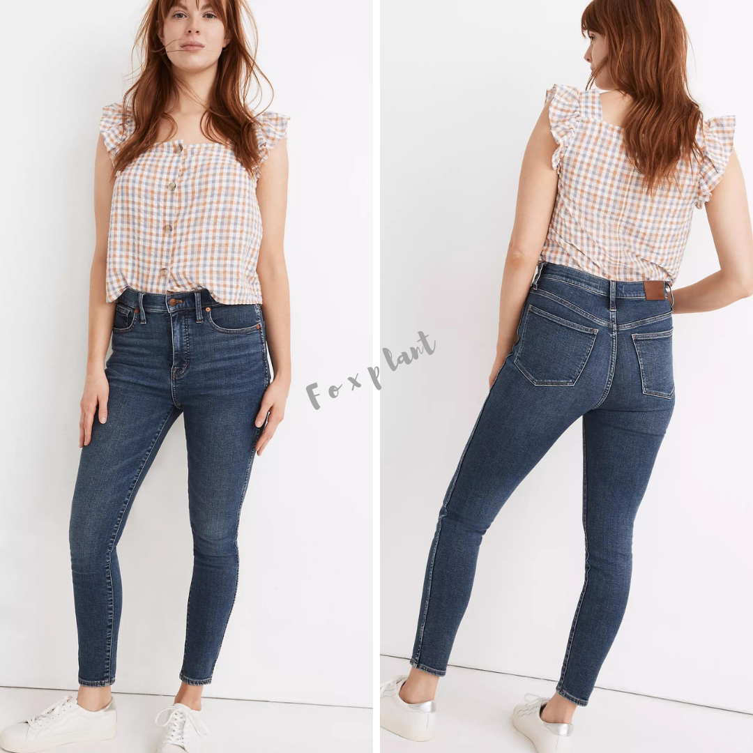 Madewell Curvy High-Rise Skinny Jeans in Wendover Wash - TENCEL Denim Size 26 NWOT