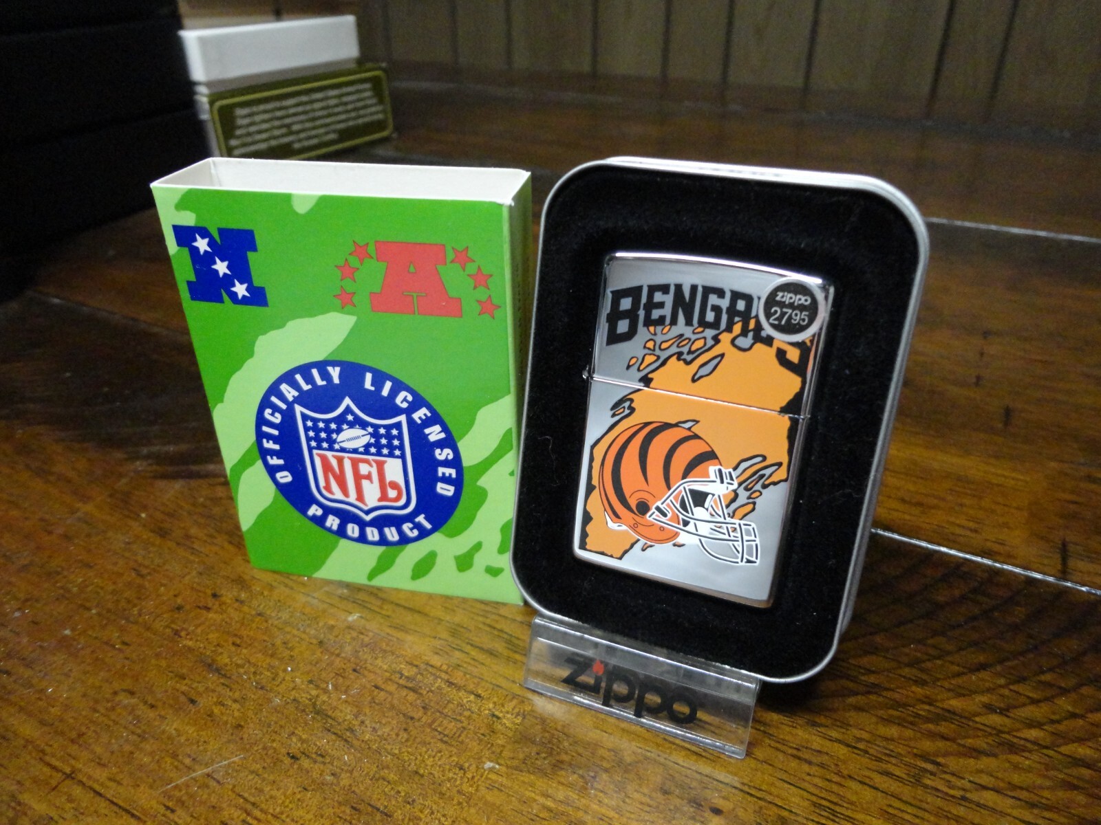 CINCINNATI BENGALS HELMET NFL ZIPPO LIGHTER MINT IN BOX 1999 eBay