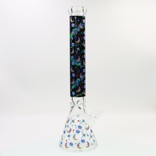 Pipas de agua de vidrio de 18"" de espesor vasos para fumar bong y vástago inferior regalo cachimba zombi