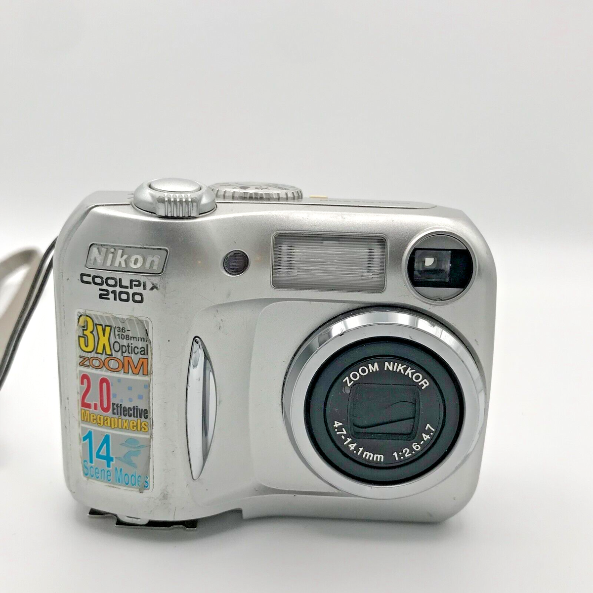 Nikon Coolpix 2100 2.0MP Digital Camera Silver UNTESTED | eBay