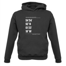 Stadium Coordinates Sunderland - Kids Hoodie FC Black Cats SAFC stadium of Light