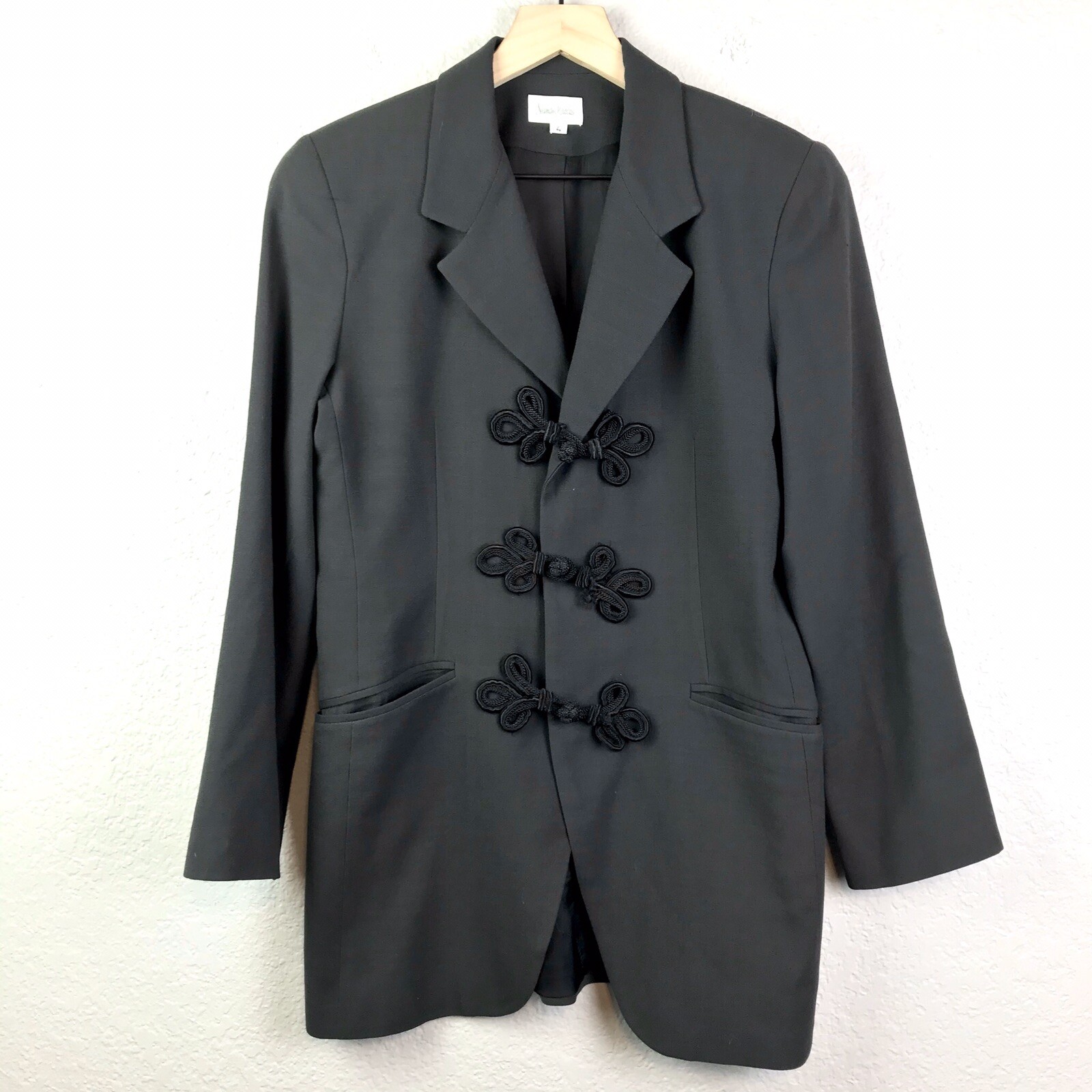 Vintage Blazer Suit Jacket Frog Closure 