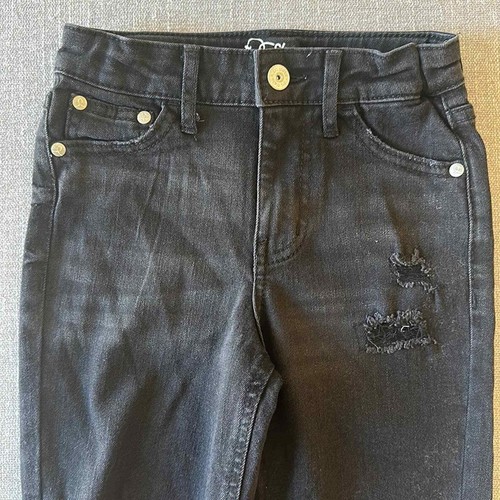 Art Class Black Distressed Girlfriend Jeans Size 6 - Picture 2 of 9