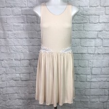 Urban Outfitters Kimchi Blue Medium Dress Cream Sleeveless Racerback