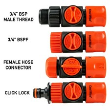 garden watering hose/expanding hose end connectors/ fittings with on/off valve