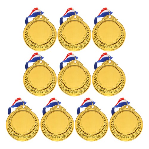10Pcs Competition Prize Medals 5.2cm Gold/Silver/Bronze Medal for Sports Games - Picture 9 of 21