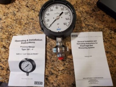 #ad WIKA M933.D1 Process Pressure Gauge 316SS 160PSI 1 2NPTF SSSS 2SSKN2SF $300.00