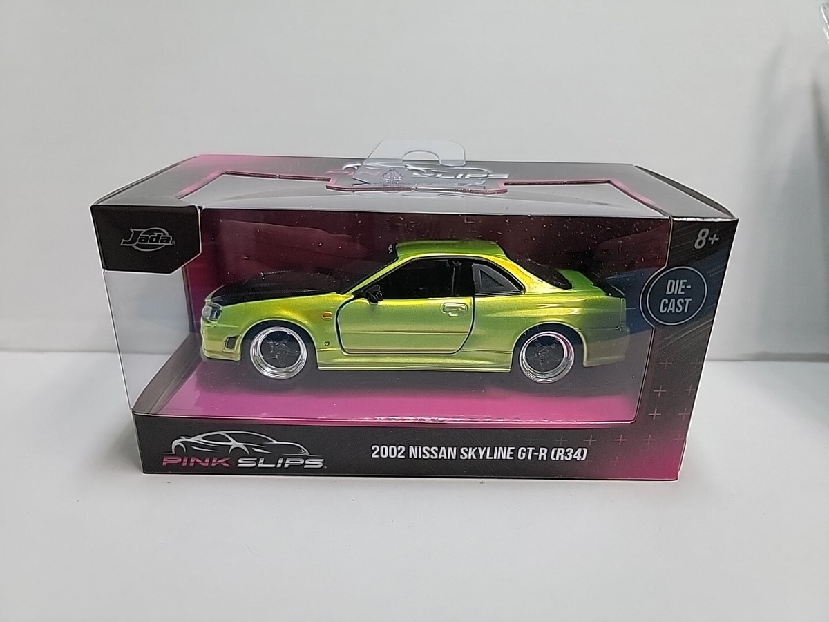2024 Jada Pink Slips 2002 Nissan Skyline GT-R (R34) Green 1:32
