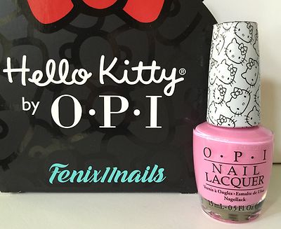 OPI HELLO KITTY NL H83 LOOK AT MY BOW! medium pink nail lacquer polish NEW RARE