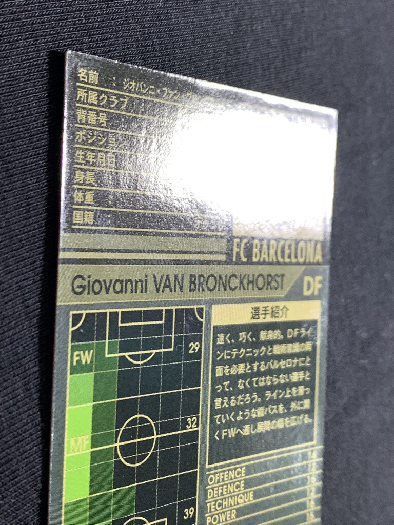 Giovanni Van Bronckhorst WCCF PANINI soccer card made in Japan