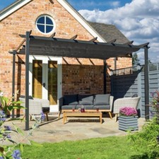 Pergola Canopy with Retractable Roof Garden Outdoor Patio