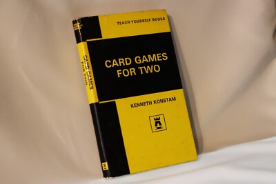 TEACH YOURSELF - CARD GAMES FOR TWO   BY KENNETH KONSTAN   1967   USED CONDITION