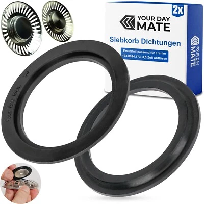 YOUR DAY MATE Siebkorb Dichtung kompatibel mit FRANKE 133.0024.173 Lippendichtung Siebkörbchen