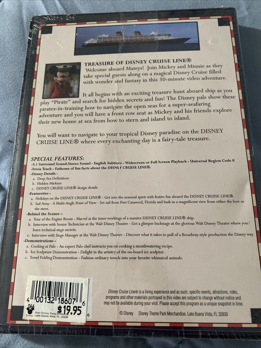 The Treasures Of Disney Cruise Line DVD New And Sealed!! RARE | eBay
