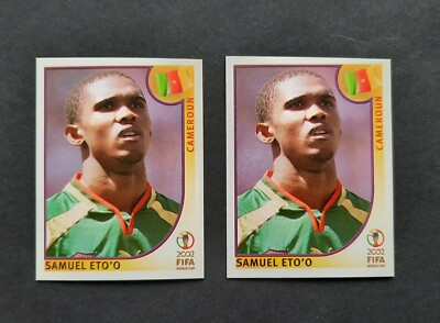 2x LOT🔥SAMUEL ETO ROOKIE RC RARE STICKERS # 383 World Cup KOREA