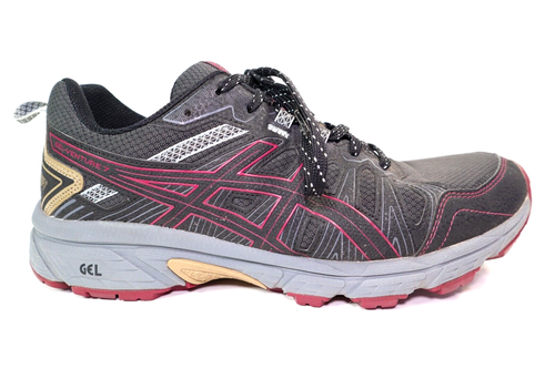 Buty do biegania Asics Gel-Venture 7 Comfort Trail damskie rozmiar 9.5 czarne szare różowe - Zdjęcie 1 z 14