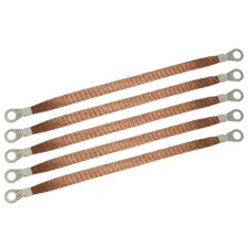 5pcs 250mm Braided Ground Strap Gold Color Automotive Engine Copper Ground St...