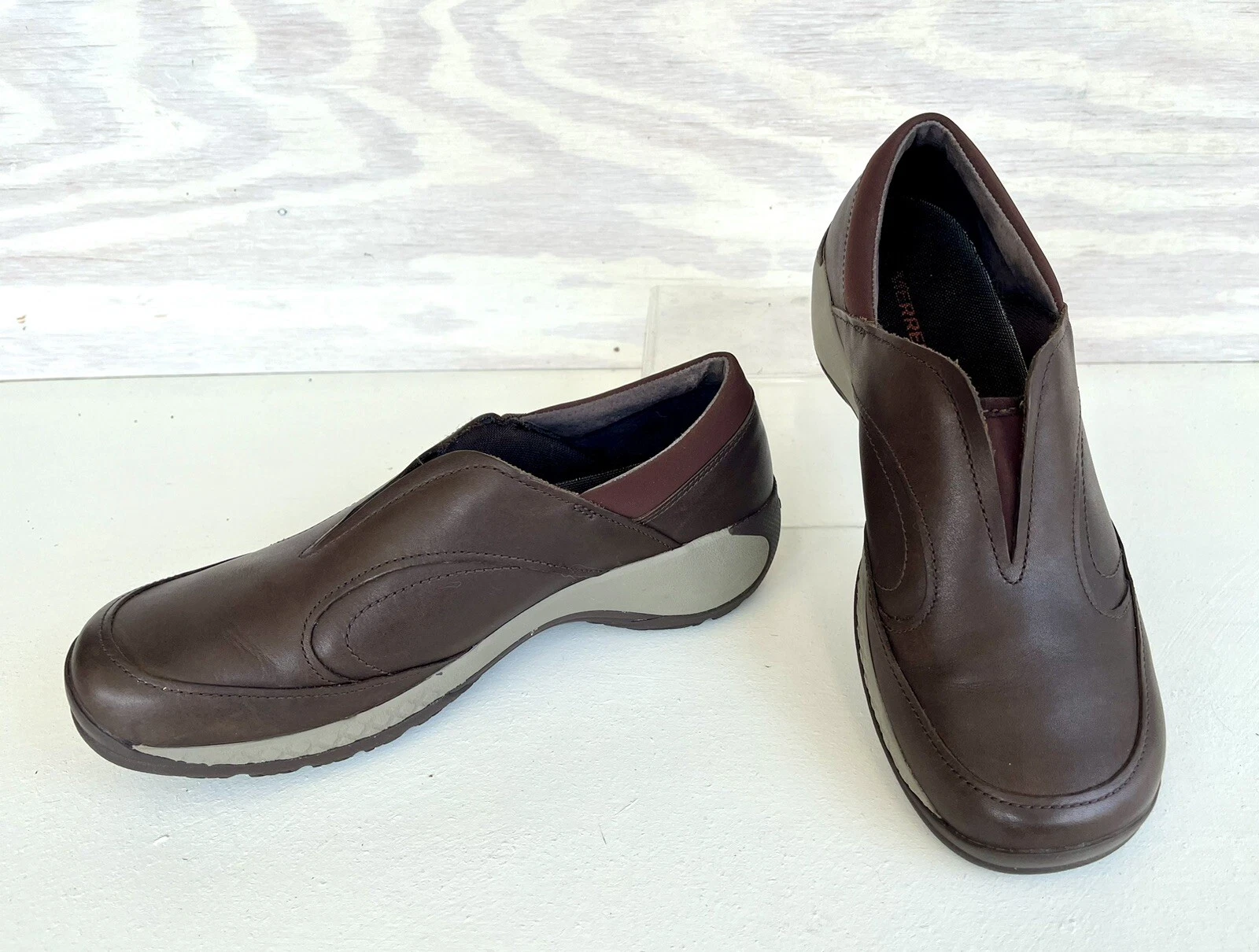 merrell encore qf2 leather slip on comfort hiking walking shoes
