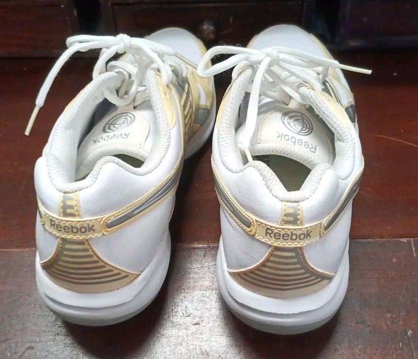 Reebok Womens Simply Tone Yellow & White Walking Shoes Size 9 image 4