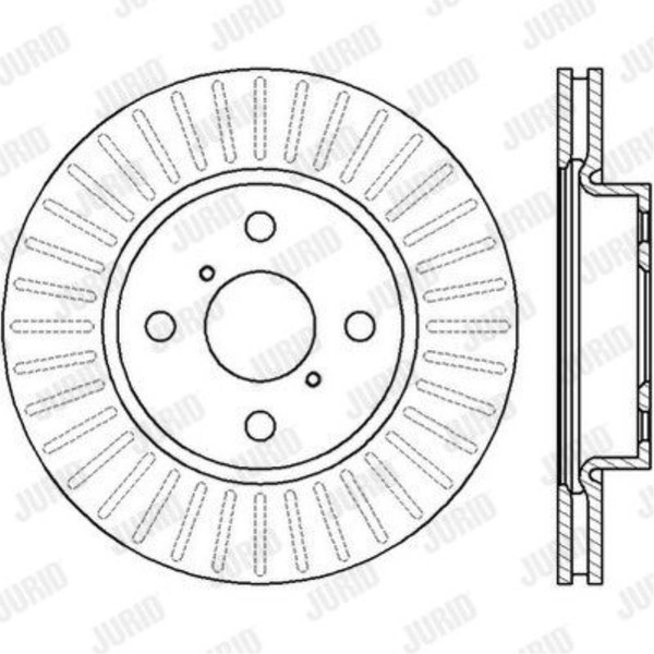 Jurid Bremsscheiben Vorne Ø258 Mm BelüFtet FüR Toyota Yaris Kasten Charade-image
