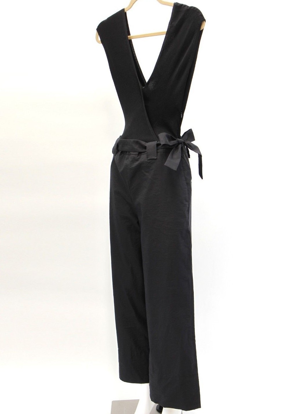 NWT$2625 Brunello Cucinelli Women Multi-Textured Wide-Leg Belted Jumpsuit M A181 image 2