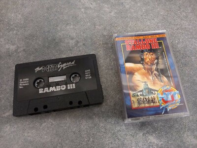 Vintage Stallone Rambo Teil III 3 Amstrad CPC 464 664 6128 Kassette Videospiel 