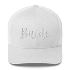 Bride Hat  Bachelorette  Engagement  Bachelorette Party  Elegant Trucker Hat