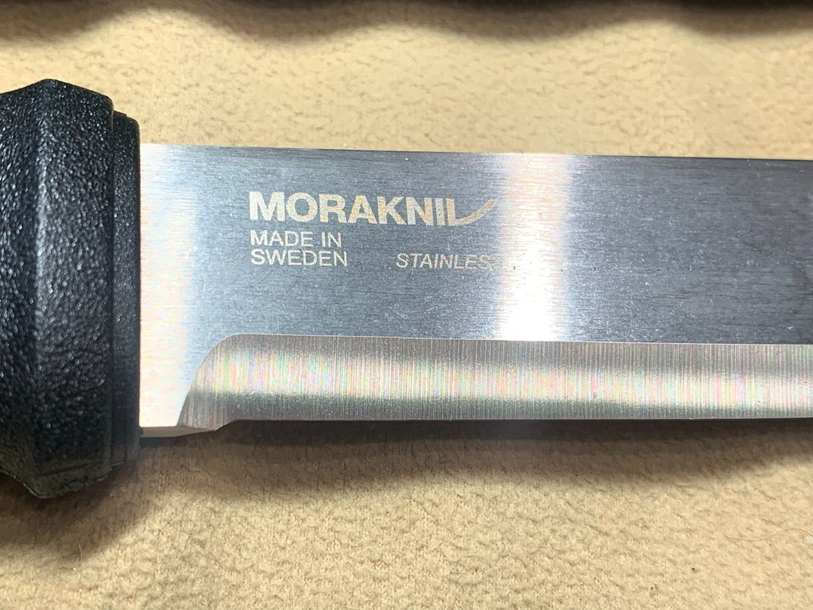 Mora Black Garberg 14C28N Sandvik Stainless Drop Point Fixed Blade