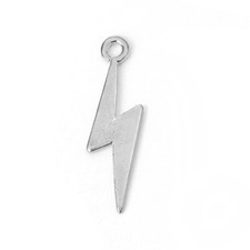 Lightning Flash Charms Tibetan Silver 29mm x 9mm 10pcs C667