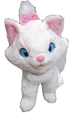 Aristocats Authentic Disney Store Marie Cat Plush 16  White Kitten Pink Bow