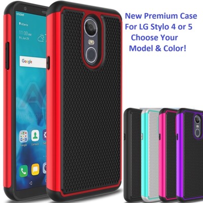 Hybrid Armor Shockproof Rugged Hard Slim Case Cover for LG Stylus Stylo 