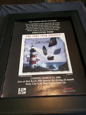 John Tesh Project Discovery Rare Original Promo Poster Ad Framed!