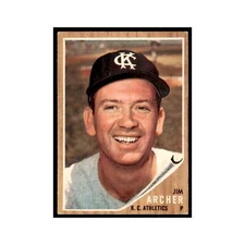 Jim Archer 1962 Topps (damaged) #433 Baseball Cards Baseball Card Poor