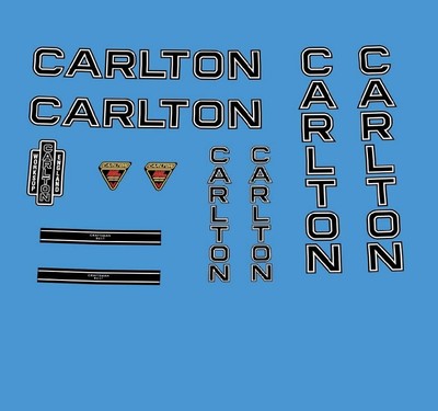 Carlton Bicycle Decals, Transfers, Stickers UK