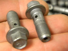 2 New M10x1.0mm Thread Metric Brake Line Banjo Bolt 82-98-06 H-D Harley Davidson