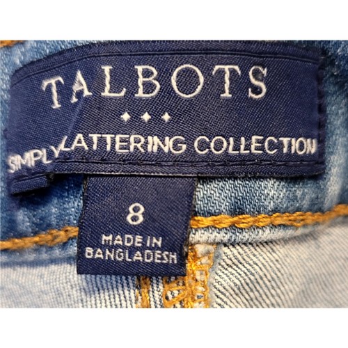 Talbots Womens Capri Jeans Blue Size 8 Pedal Pusher Simply Flattering Vaca Beach - Picture 8 of 9