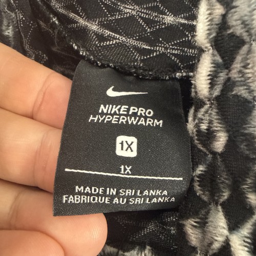 Nike Pro Hyperwarm Donna Taglia 1 X Nero Collo ad Imbuto Sportivo Manica Lunga Nuove con etichette - Foto 11 di 13