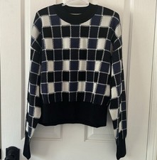 Hugo boss Blue Check Sweater New Without Tags