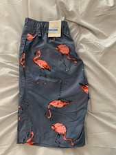 St. John's Bay Men s Flamingo Swim Trunks Shorts Size S Mesh Lining Gray Beach