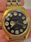 VINTAGE TIMEX Men’s Watch Gold Plated Day/Date Mechanical Wind Up Working
